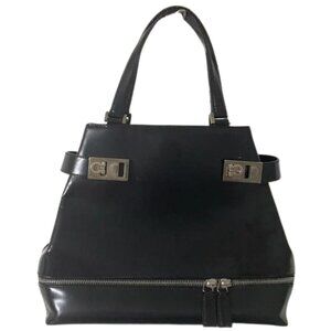 Salvatore Ferragamo Leather Gancini Side Buckle Vintage Tote Bag
